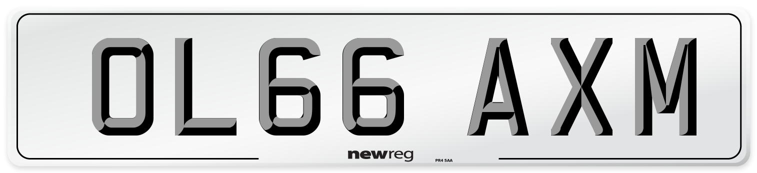 OL66 AXM Number Plate from New Reg
